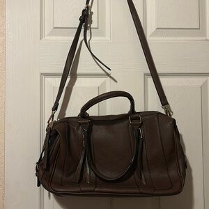 Urban Expressions Brown Vegan Leather Satchel